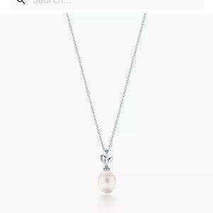 Paloma Picasso Olive Leaf Pearl Pendant Necklace